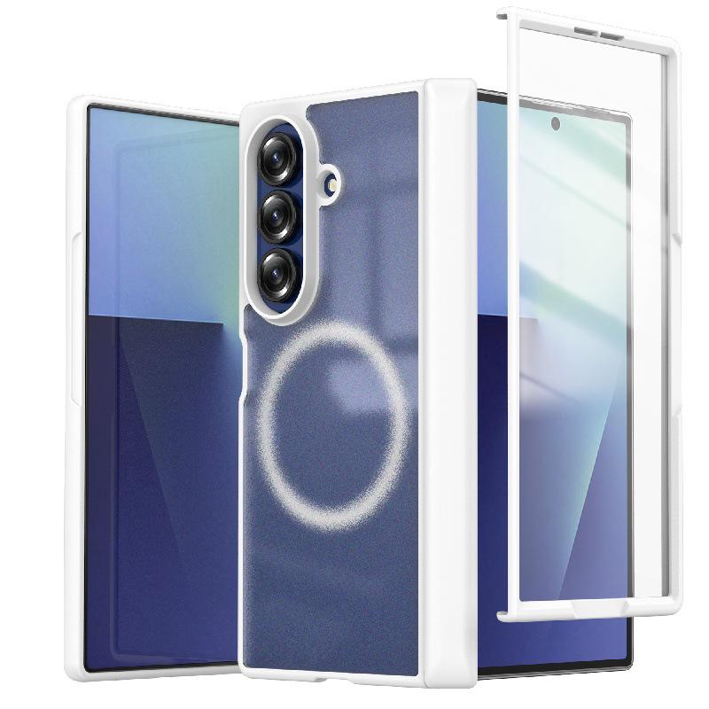Minimalist 360° Rotating Drop-Proof Case for Samsung Z Fold7: Anti-Scratch PC Hard Cover