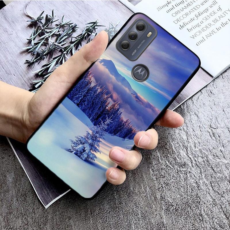Winter schnee Frohe Weihnachten Telefon Fall für Motorola Moto G22 G60 G52 G9 G7 Plus G8 Power G100 G Stylus G30 g10 GPure