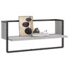VidaXL Wall Shelf with Bar Sonoma Grey 65x25x30 Cm 836291