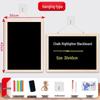 Wall-Mounted Blackboard: Restaurant Menu, Business Hours & Message Display - Wipeable & No Drilling Required