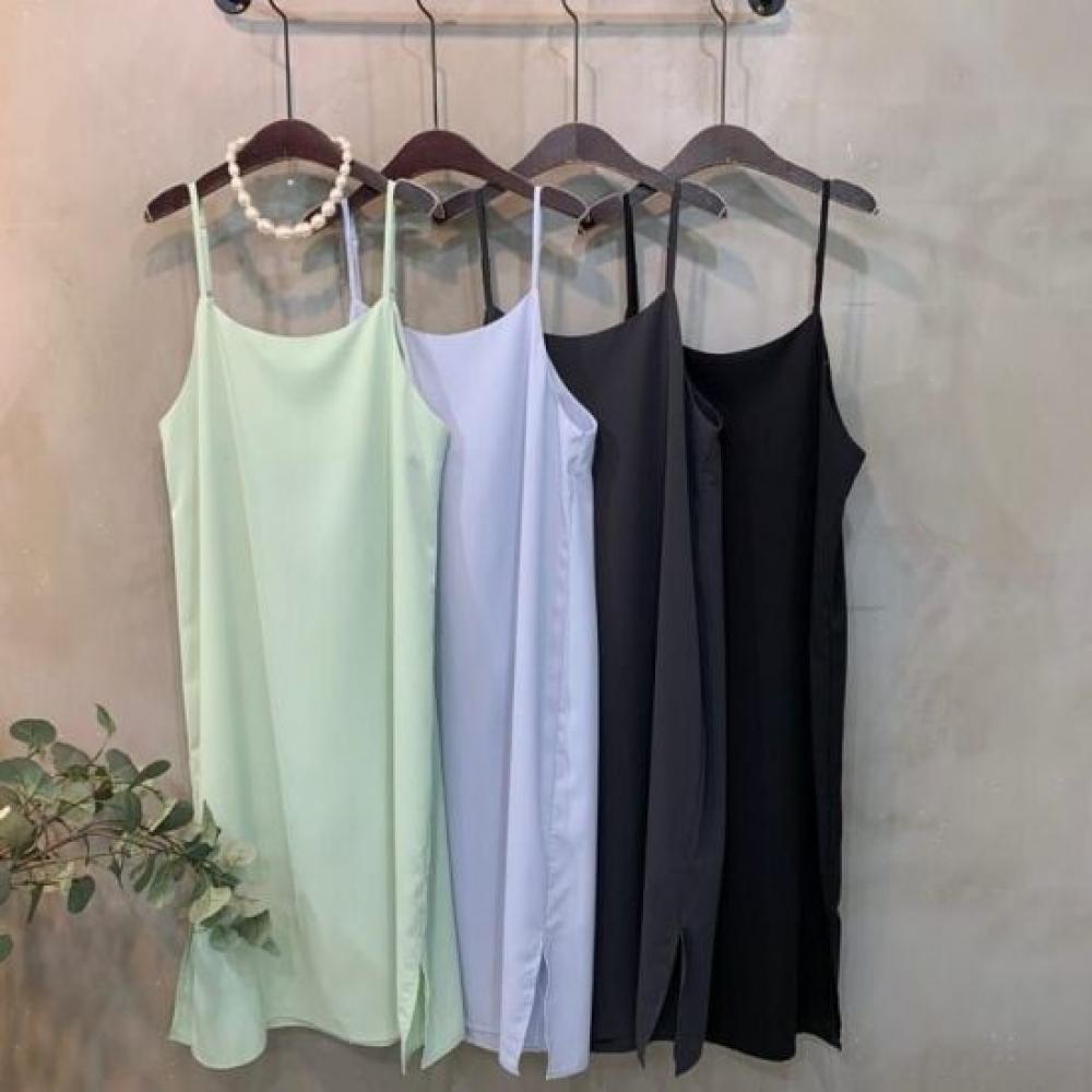 C S In The Room Women Ronya baSiC Slit adjuStable buStier Long dreSS 4Color