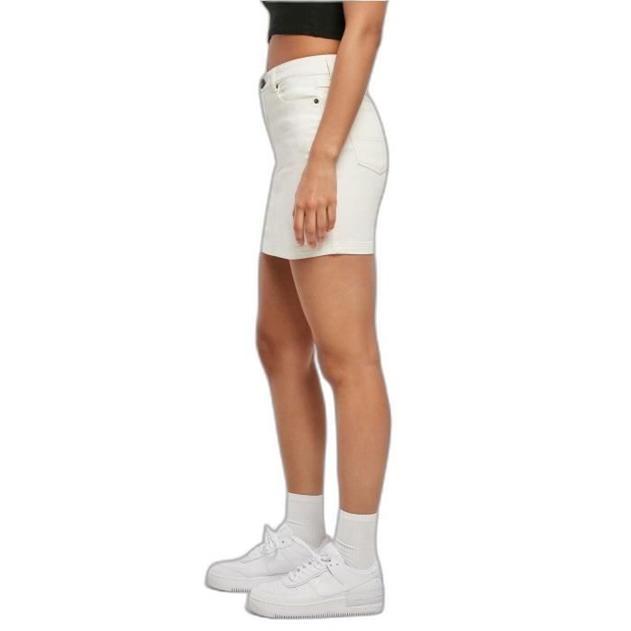Mini jupe en jean femme Urban Classics Organic Stretch GT - blanc cassé - 32