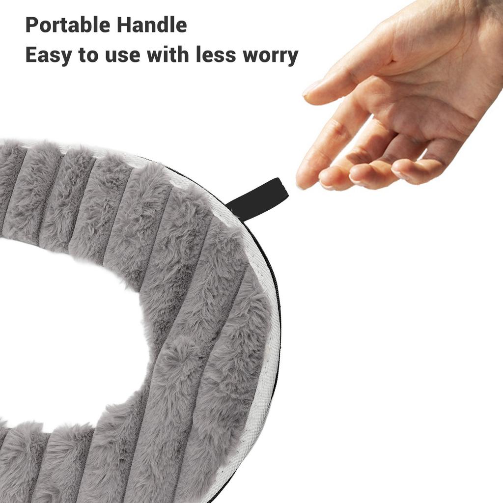 Toilet Heated Seat Cover USB Powered Seat Cushion Warmer Washable Velvet Cloth Pad for Home Bathroom 43x37cm