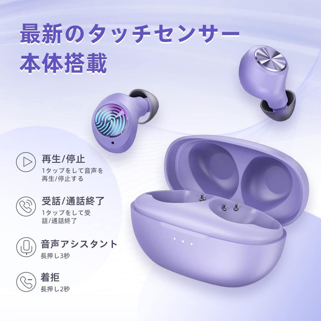 Wireless Earbuds with Bluetooth Hi-Fi Sound Quality, 2023 Bluetooth 5.3 In-Ear Technology, 4 Hours Playtime and 50 Hours Total Playtime, Type-C Fast