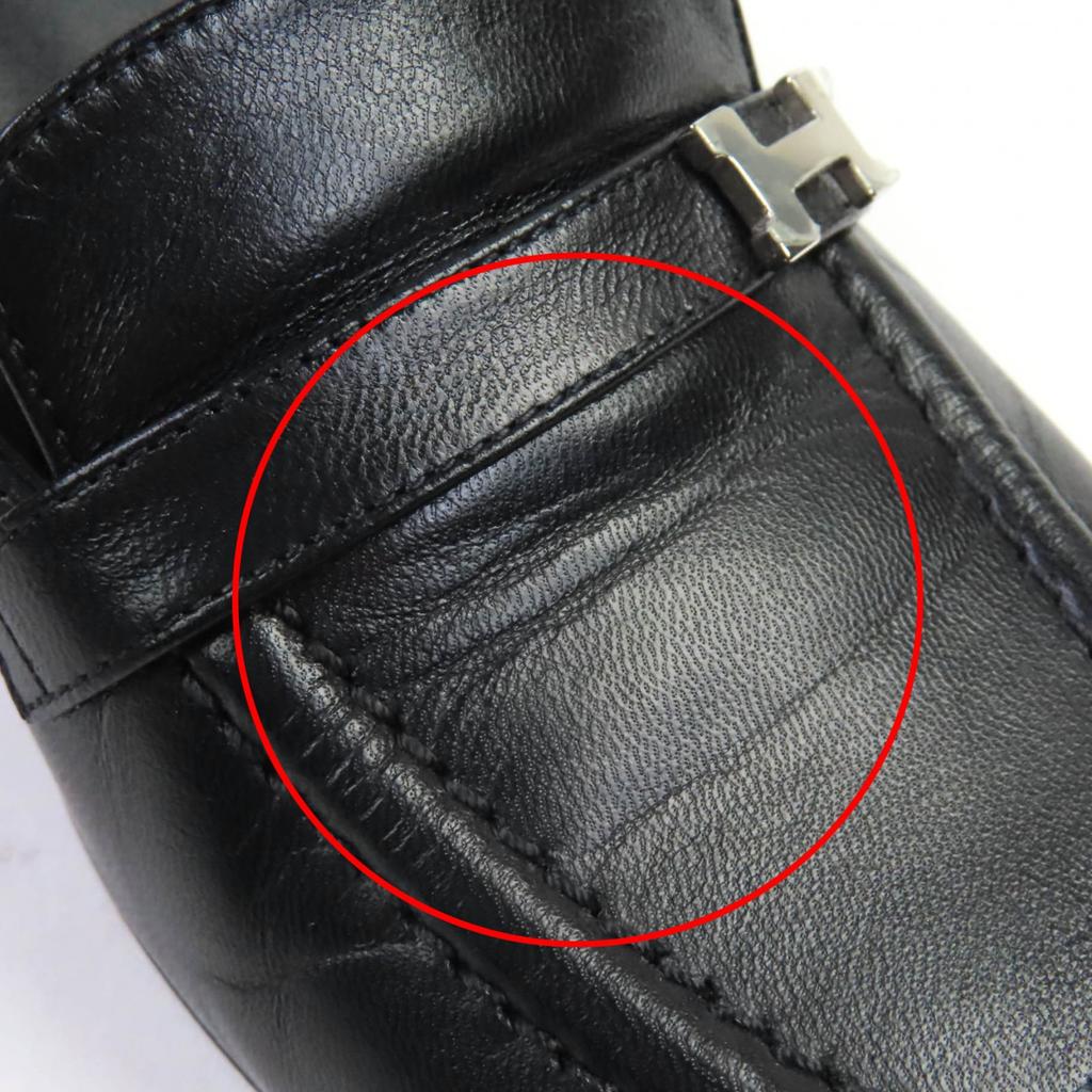 Hermes Pumps Anfini Strap Slingback Leather Black Leather Women 36 Used