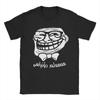 Trollface Meme Grafik T-Shirts für Unisex Vintage Baumwoll-T-Shirts O-Ausschnitt Kurzarm-T-Shirts Übergrößen Kleidung