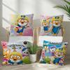Anime cute Pororos  Pillow Gift Home Office Decoration Bedroom Sofa Car Cushion Cover case 45x45