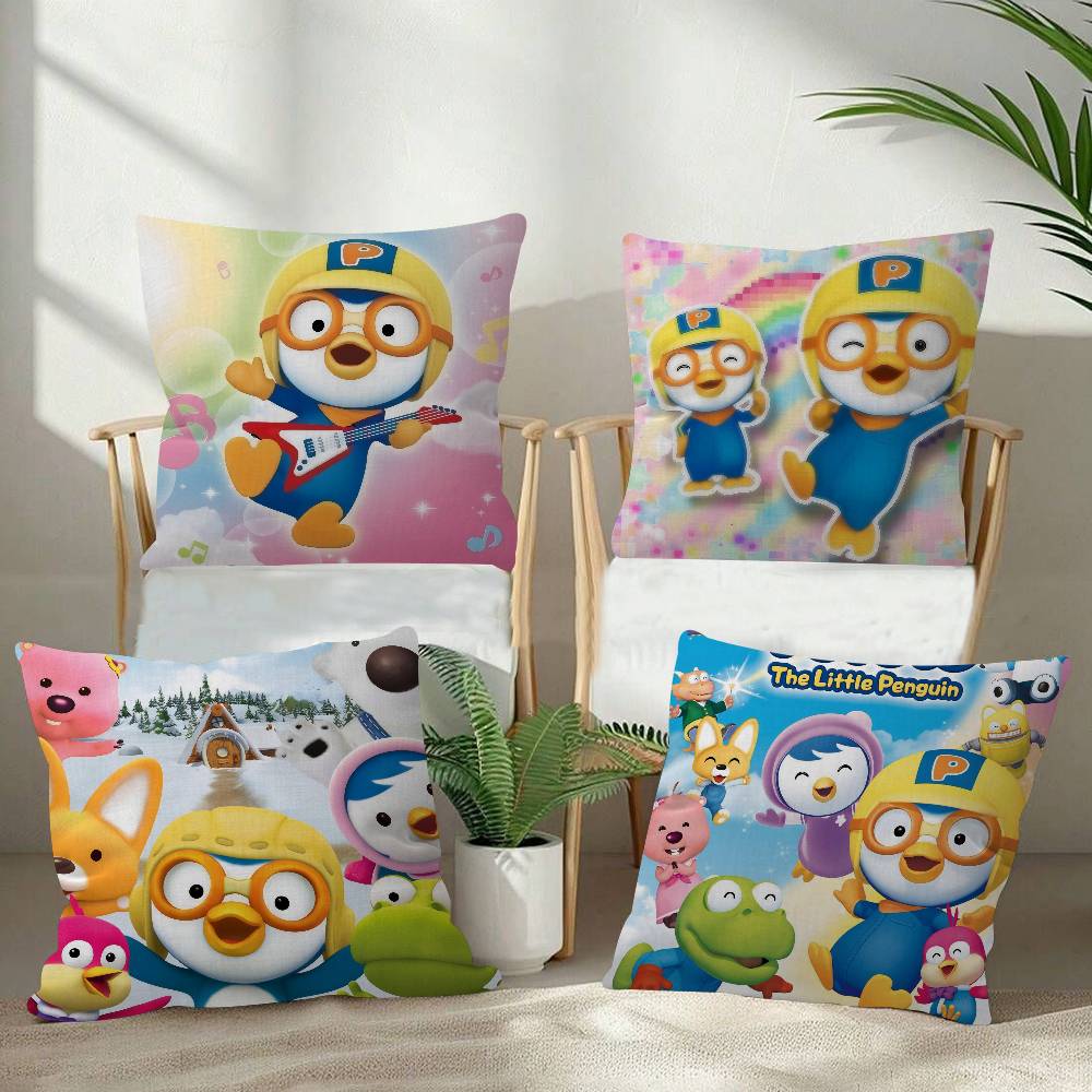 Anime cute Pororos Pillow Gift Home Office Decoration Bedroom Sofa Car Cushion Cover case 45x45