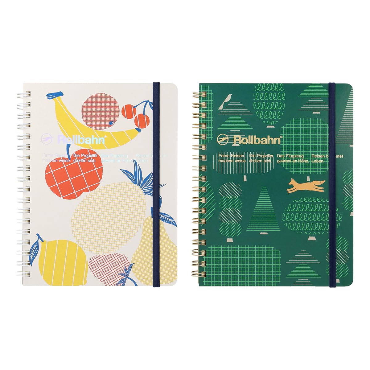 

[Delfonics] [Set of 2] Rollbahn Pocket Memo Pads, Cobble L (Cream/Dark Green)