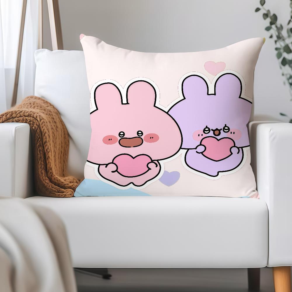 Cartoon A-Asamimichan Cute Pillow Case Applicable Space For Guest Rooms Interiors Cars Office House Decoration