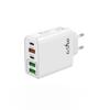 65W Multi-Port Travel Charger: 2C+3A, EU/US/UK Standards, 38W Fast Charge