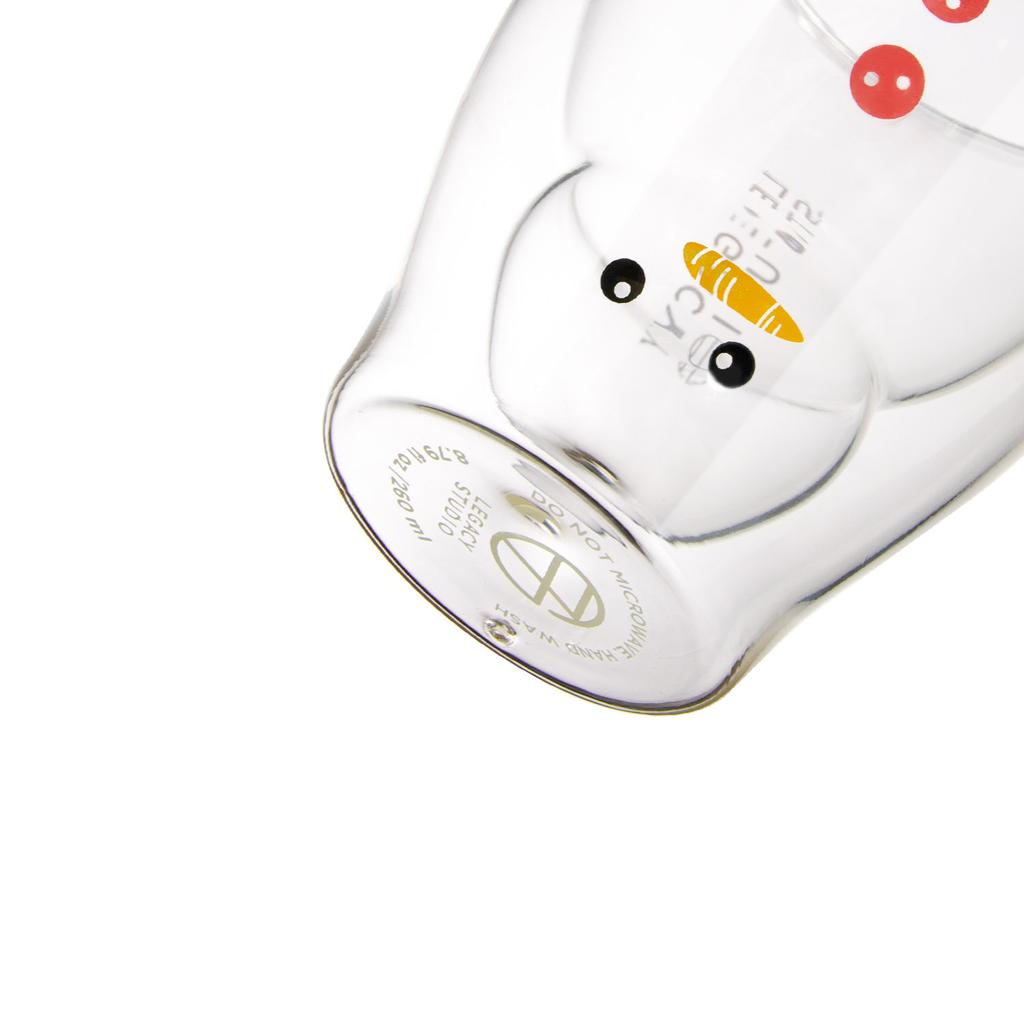 Christmas Double-Layer Insulated Glass Cup Cute Snowman Design - High Borosilicate Heat-Resistant Cup for Juice, Milk, Water