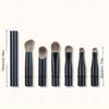 Set di 6 pennelli da trucco mini da viaggio | Tubi in alluminio staccabili, Pennelli per occhi portatili con custodia per una pulizia igienica