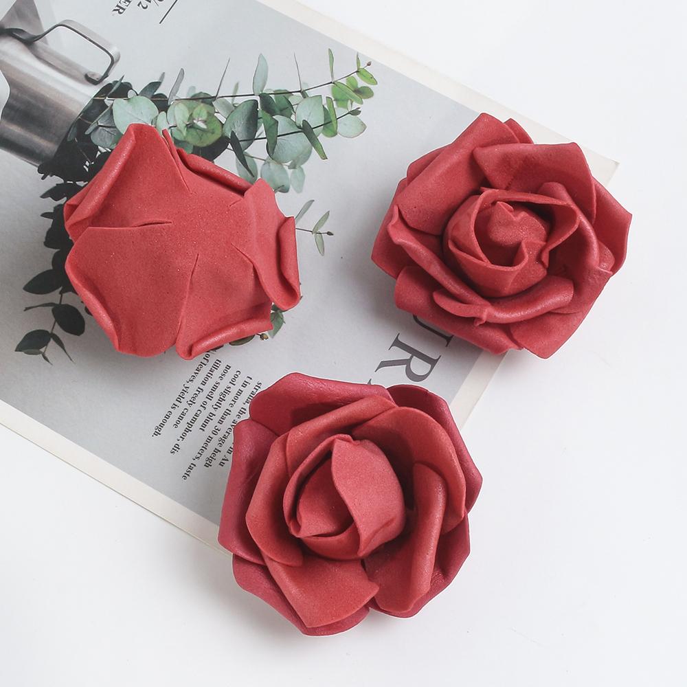 10/20/40 Stück Künstliche Rosenköpfe 7CM Kunstblumen Hochzeitsdekoration Wohnzimmer Dekoration Gartenparty DIY Girlande Zubehör