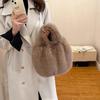 Fashion Cute Soft Plush Bag For Women Girls Luxury Fluffy Tote Bag Versatile Exquisite Autumn Winter Fur Shoulder Handbag Gifts