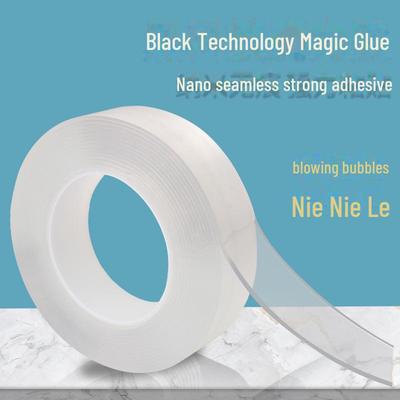 Nanoband: Starker, lochfreier, spurloser doppelseitiger Klebstoff - Transparente, waschbare Acryl-Aufbewahrungslösung