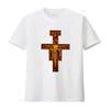 St Francis of Assisi San Damiano Cross Catholic Eastern Retro Unisexs T Shirt Vintage Washed Slightly Casual Stylish Versatile