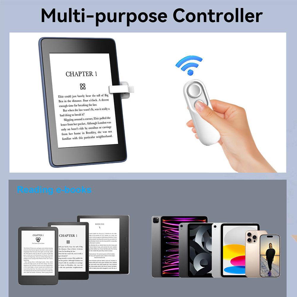 Multi-purpose Controller Phone Camera Video Record Remote Triggers Wireless Remote Control Page Turner Clicker
