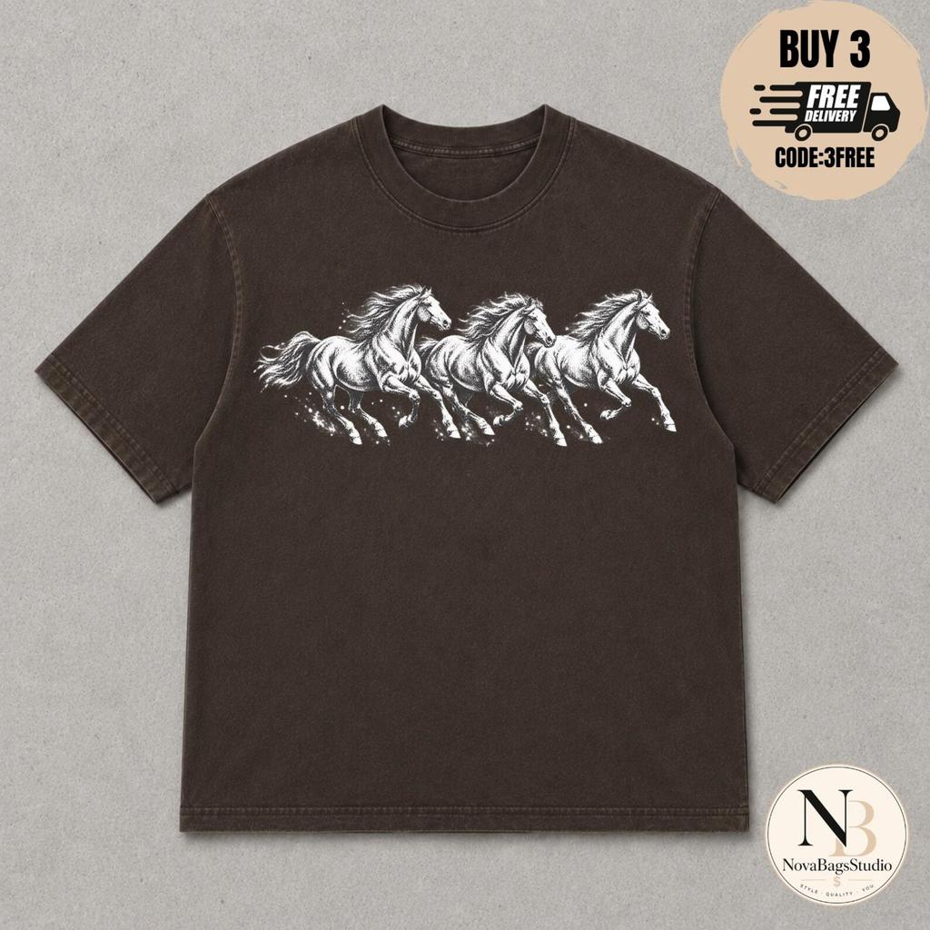 Running Horses Shirt, Vintage 90s Graphic T-Shirt, Retro Horse Shirt, Western Cowboy Tee, Howdy Shirt, Horse Lover Shirt, Horses Running tee