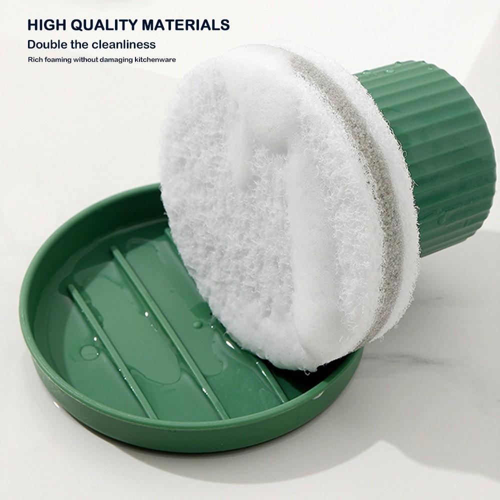 Multi-Surface Wash Basin Brush Sponge Head Bathroom Sink Brush Washing Pot Brush Bathroom Cleaning
