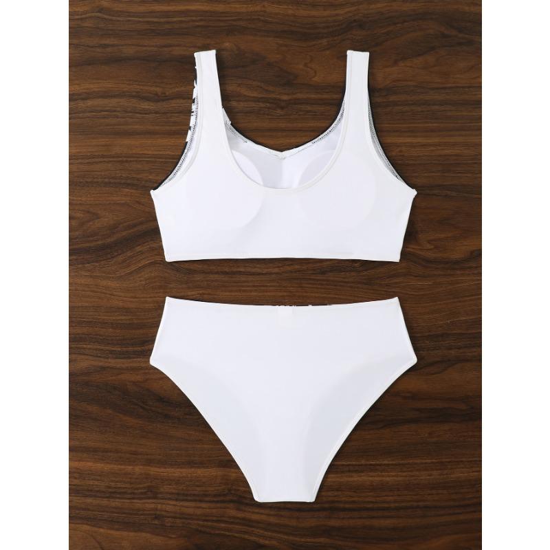Hot-selling Split Swimsuit Multi-color Printed Sports Splicing Swimsuit Two-piece Set BIKINI Women