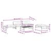 VidaXL Salon de Jardin avec Coussins 5 pcs, Canapé avec Dossier, Ensemble de Meubles avec Table Basse Patio Terrasse, Blanc 3186117