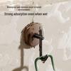 Walnut Solid Wood Door Hook, Nail-Free Wall-Mounted Clothes Hanger for Bedroom Decor