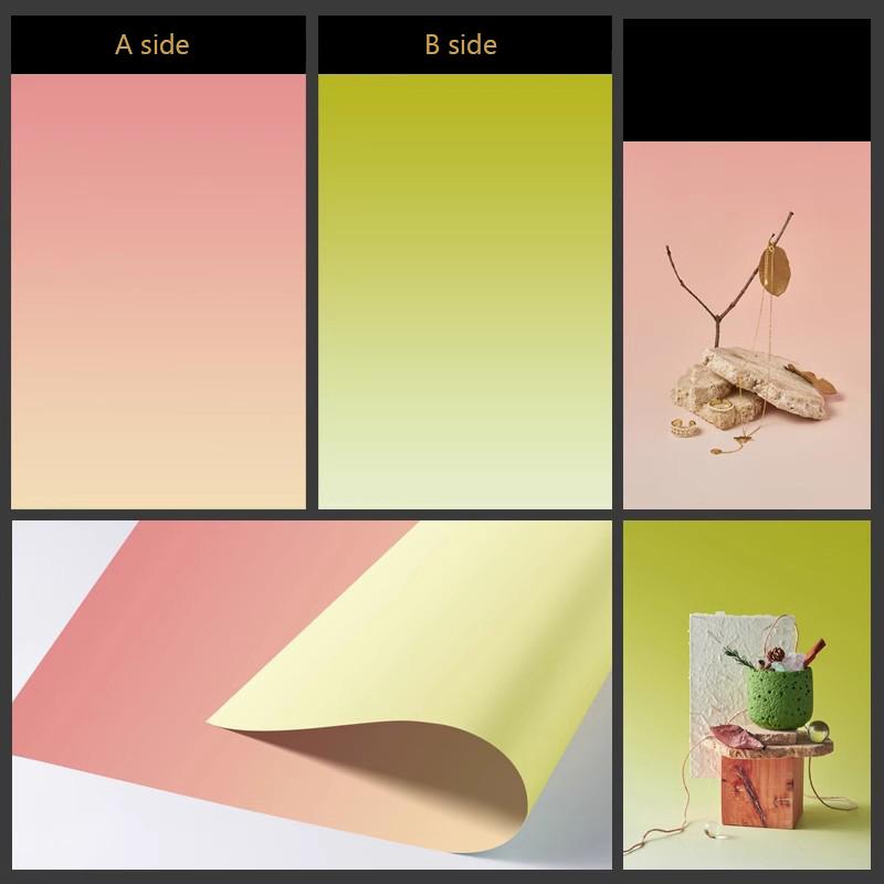 Gradient Color Photography Backdrops 57x87cm 2-Sided Waterproof Photo Backgrounds Studio Wallpaper Photographic Props