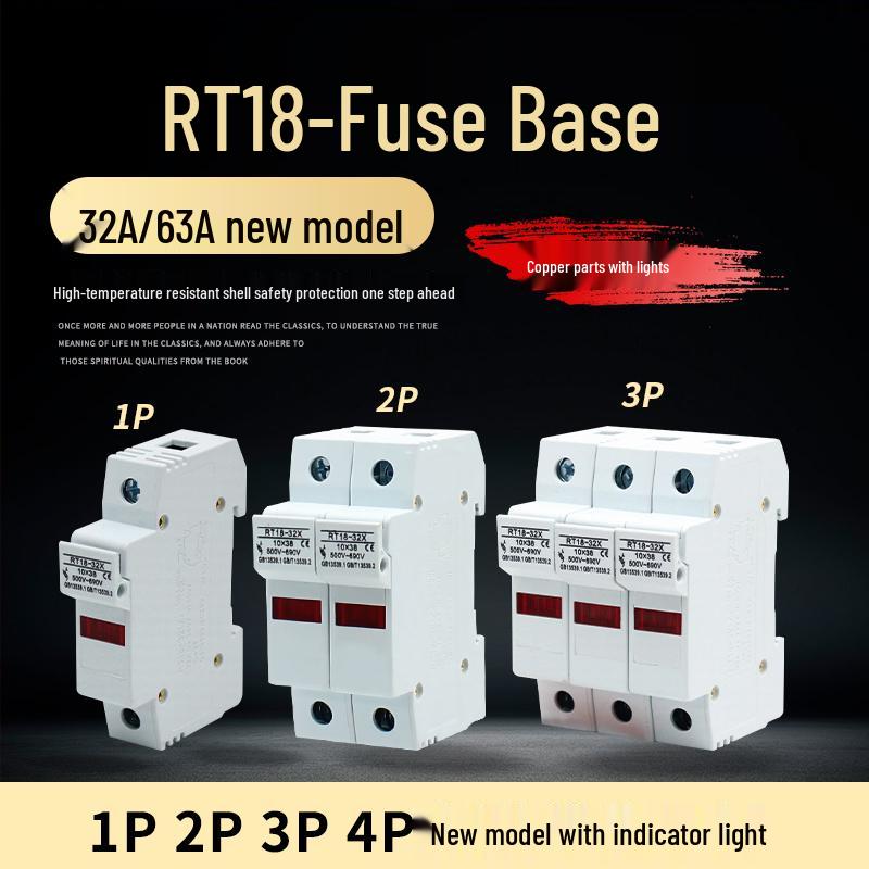 RT18-32X/63X DIN Rail Fuse Base 1P-4P R015/R016