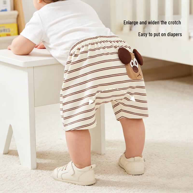 Beibeiyi Boys' Summer Striped Cotton PP Shorts