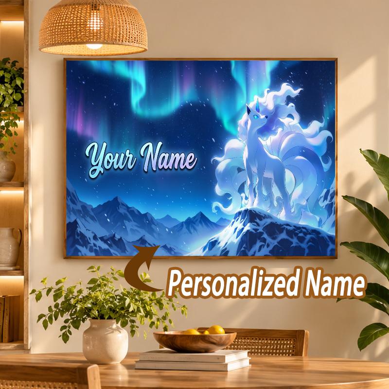 Glaceon Custom Name Diamond Painting Personalized 5D Full Drill DIY Diamond Art Home Decor