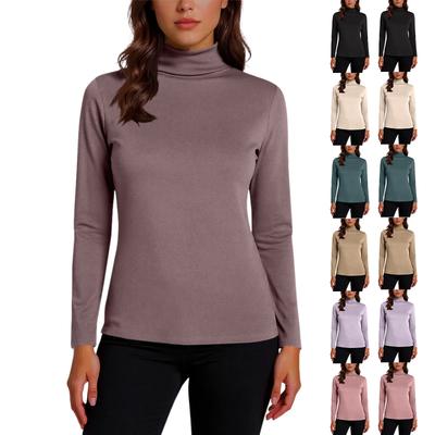 Γυναικεία Μόδα Μονόχρωμη Μακρυμάνικη Φλις Πυκνωμένη Μπλούζα