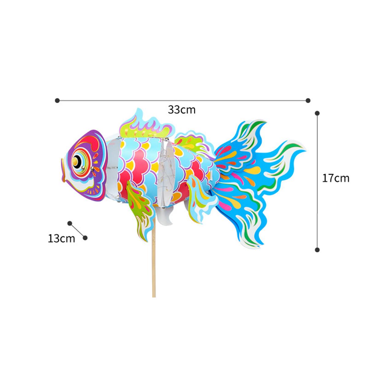 

1pcs Goldfish Lantern Handmade DIY Lucky Goldfish Lantern Mid-Autumn Festival Intangible Cultural Heritage Children Lanterns