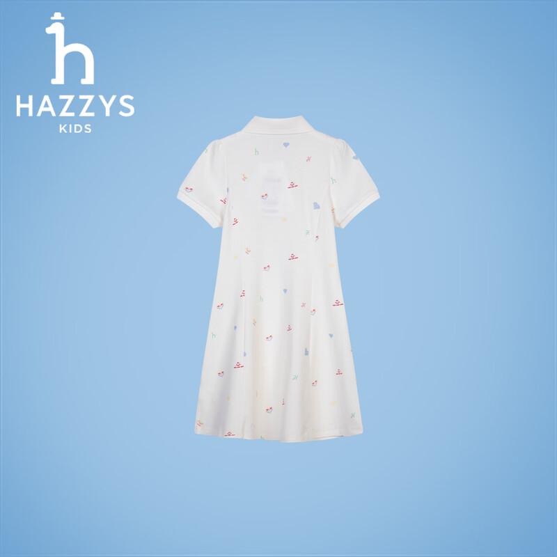 HAZZYS Girls' 2026 Summer Mercerized Cotton Short-Sleeve Polo Dress