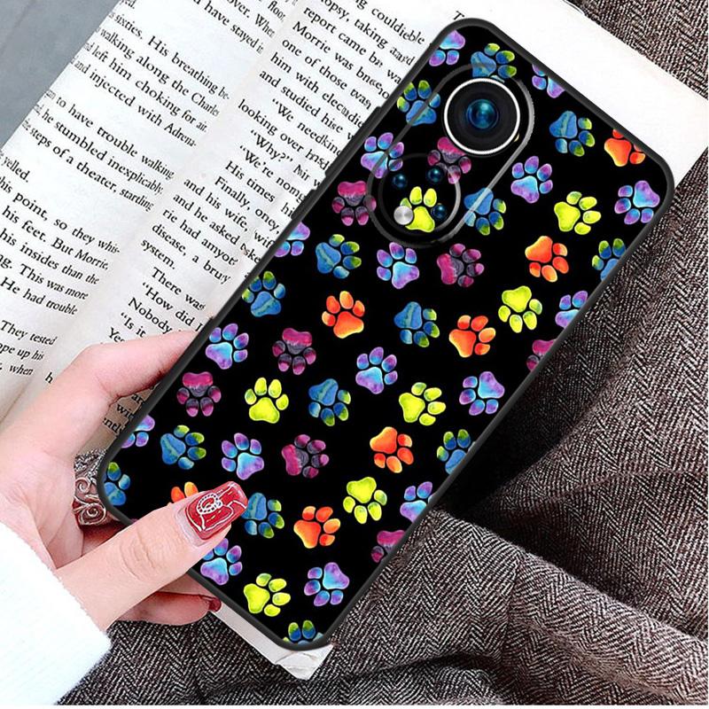Dog foot print Paw Colorful Pattern Case For Honor Magic 5 6 7 8 Pro Honor Win RT X9d X9c X9b X9a X8c X8b 50 70 90 400 200 Lite