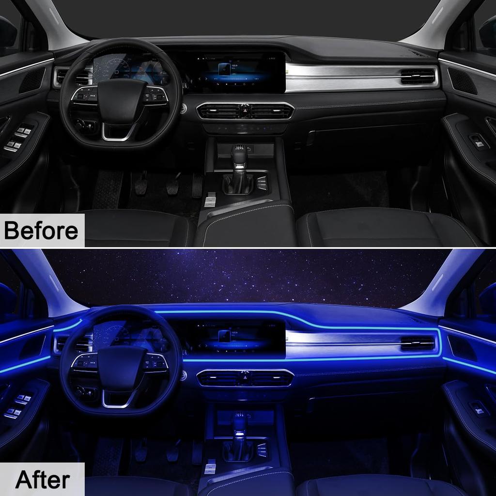 5m Car Interior Led Decorative Lamp EL Wiring Neon Strip Car Interior Atmosphere Lighting LED Strip USB Party Atmosphere Diode