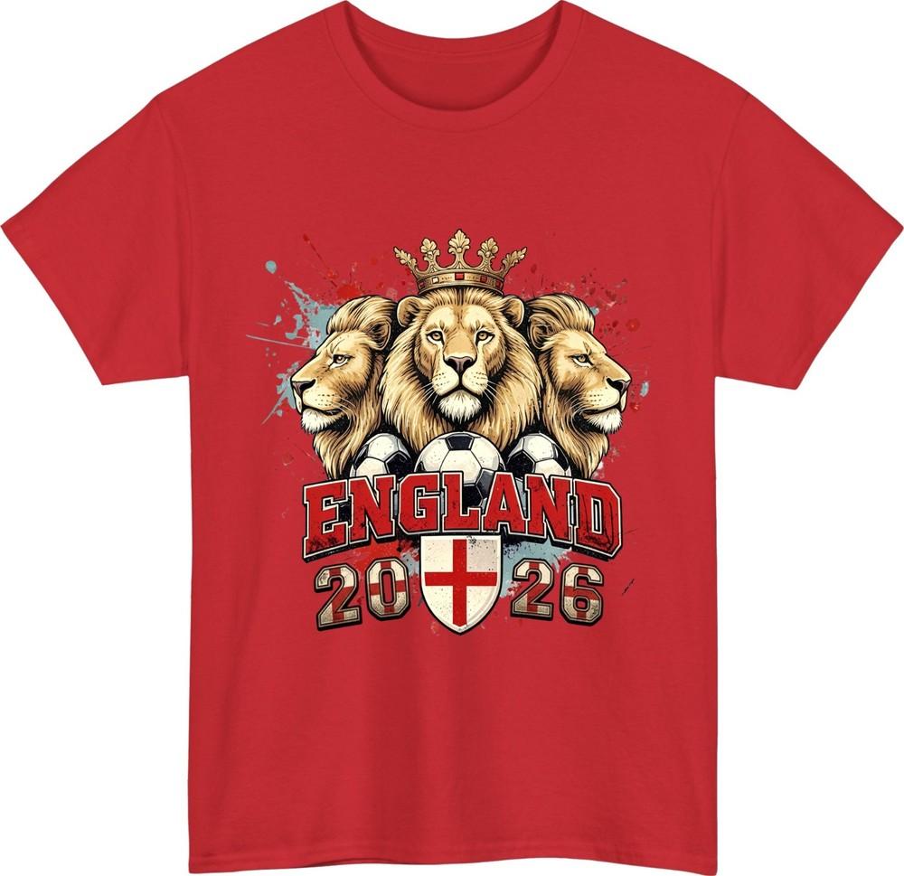 England tournament 2026 football tshirt st george three lions sport fans top S