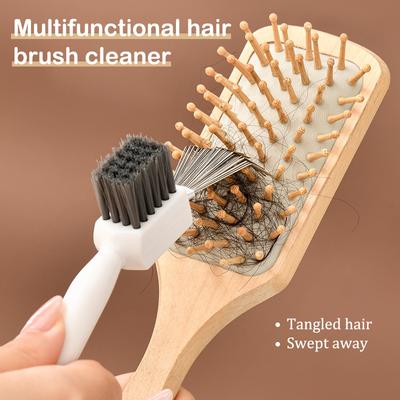 2 In1 Comb Cleaner Delicate Cleaning Hair Brush Comb Cleaning Tools Handle Embeded Tool  Airbag-Comb Cleaner Edge Brush