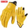 Retro Leather Locomotive Gloves Anti-drop Shock Absorption Touch Screen