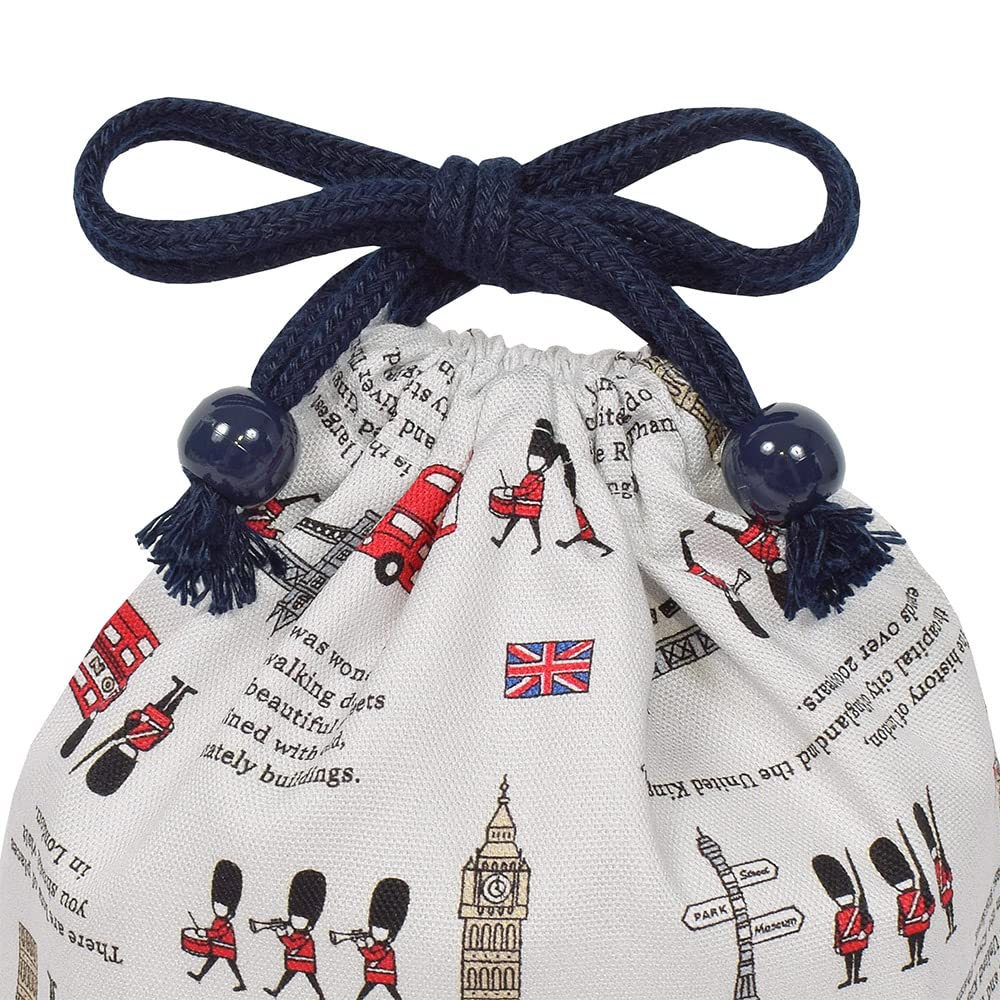 COLORFUL CANDY STYLE Drawstring Gussetless Lunch Bags Name London March Set of Cool Drawstring Elementary School Lunch Elementary School Entrance