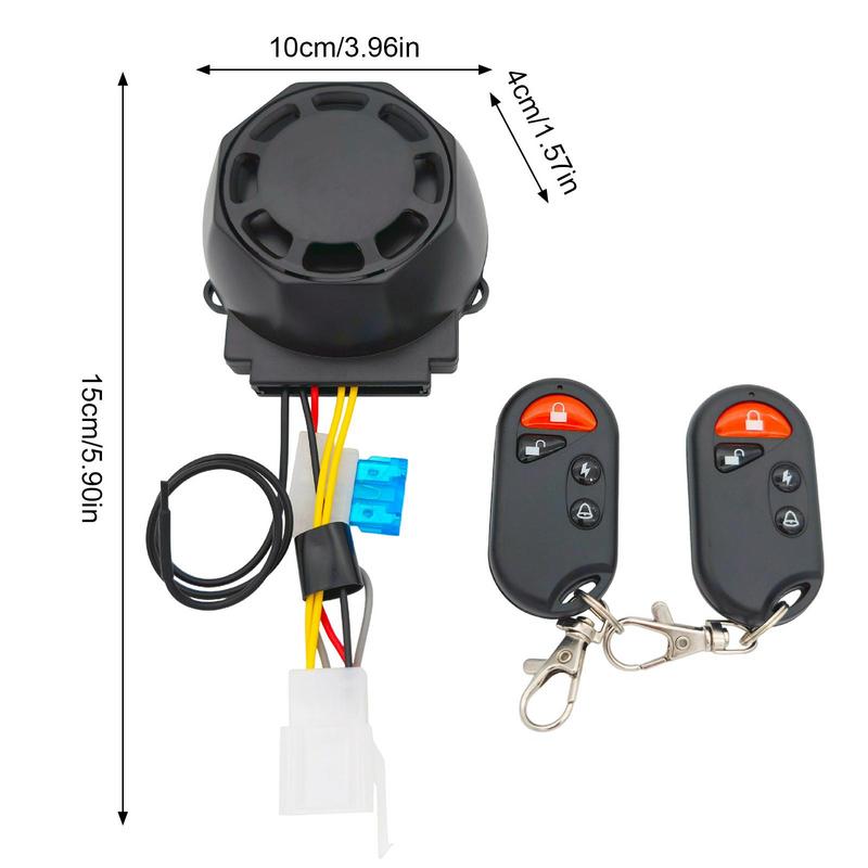 Diebstahlsicherheitsalarmsystem 120dB 12V Motorradalarmsystem Vibrationsalarm Doppelfunktion Drahtlose Fernbedienung