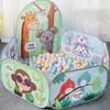 Kids Ball Pit Tent with 50 Balls, Pop Up Ocean Ball Pool with Basketball Hoop, Indoor Outdoor Playpen for Toddlers