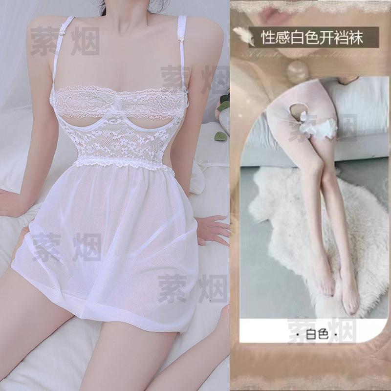 Sexy Underwear Suspender Nightgown Sexy Perspective Temptation Qqnt Bed Transparent Uniform Hot Suit