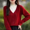 Dámský kašmírový svetr Qinghe kašmír 50% vlna 50% hedvábí Dámský podzimní a zimní kašmírový svetr měkký a teplý