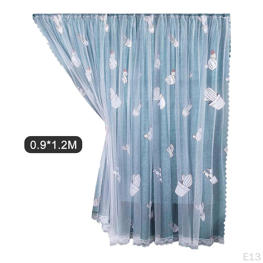 Curtains Living Room Double Layer Polyester Voile Draperies Window Treatment