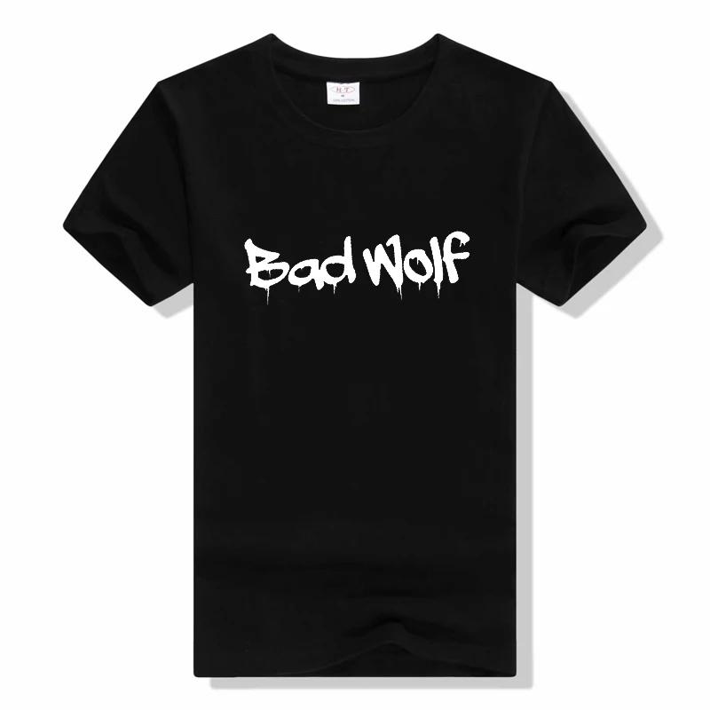 

Футболка Bad Wolf мода Лето Волк узор Одежда Футболка Забавные Повседневные футболки Топы XXXL