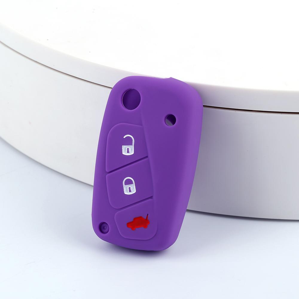Silicone Key Cover Fob Case For Fiat Panda Idea Stilo Ducato Bravo 500 Doblo Grande Punto Bravo Minibus Linea 3 Button Remote