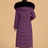 Plus Size XL-6XL Middle Age Woman Long Coat Winter Thick Warm Overcoats Hooded Elegant Faux Fur Collar Loose Lady Jackets