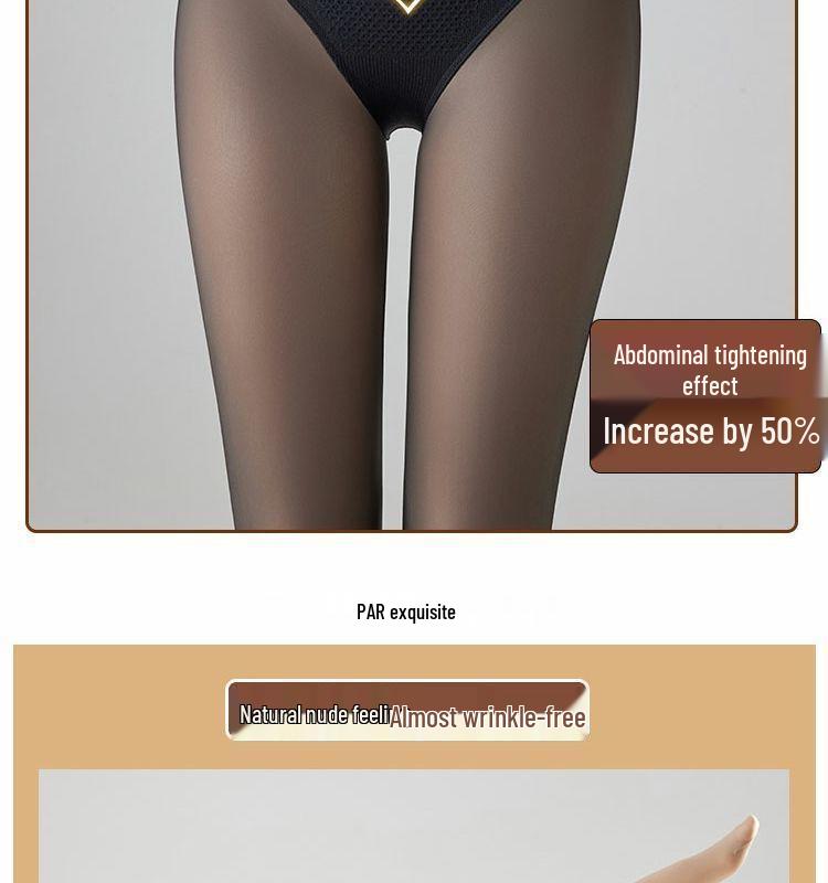 Waterlight Black Sheer Fairy Stockings: High Waist, Tummy Control, Cold Resistant, Thickened & Velvet Lined Pantyhose
