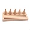 Desktop Jewelry Holder Wooden Cone Rings Storage Tray for Craft Displays Daughter
